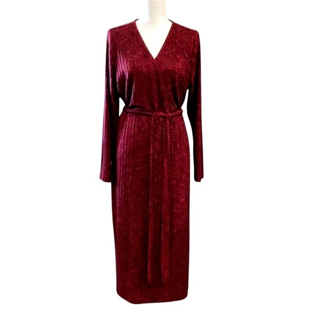 Torrid Midi Surplice Wrap Dress Women Size 1X -14/16 in Jester Red
